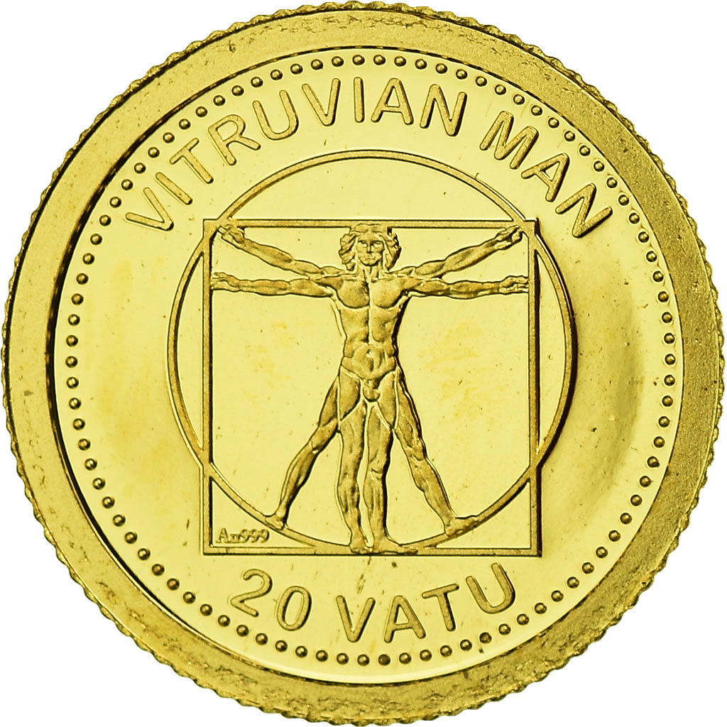 Coin, Vanuatu, 20 Vatu, 2013, British Royal Mint, MS(65-70), Gold