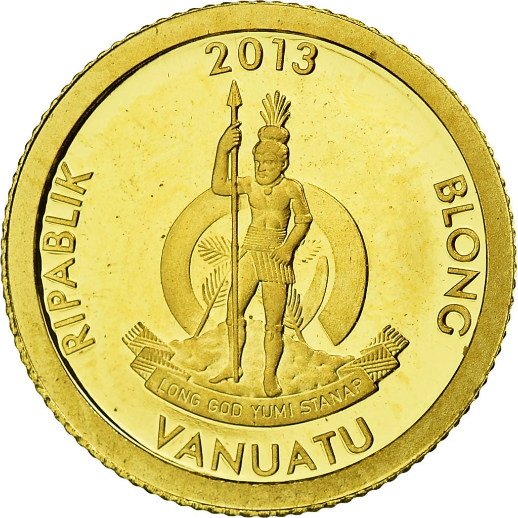 Coin, Vanuatu, 20 Vatu, 2013, British Royal Mint, MS(65-70), Gold