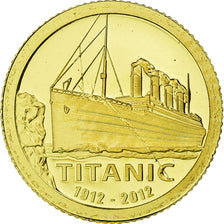 Coin, Cook Islands, Titanic, Dollar, 2012, Franklin Mint, MS(65-70), Gold