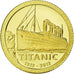 Coin, Cook Islands, Titanic, Dollar, 2012, Franklin Mint, MS(65-70), Gold