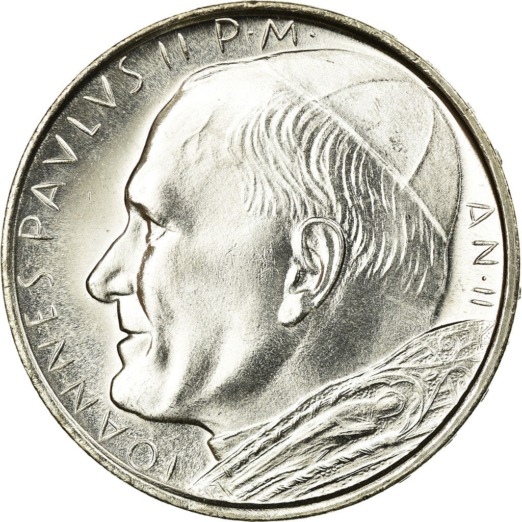 Coin, VATICAN CITY, John Paul II, 500 Lire, 1980, Roma, MS(63), Silver, KM:148