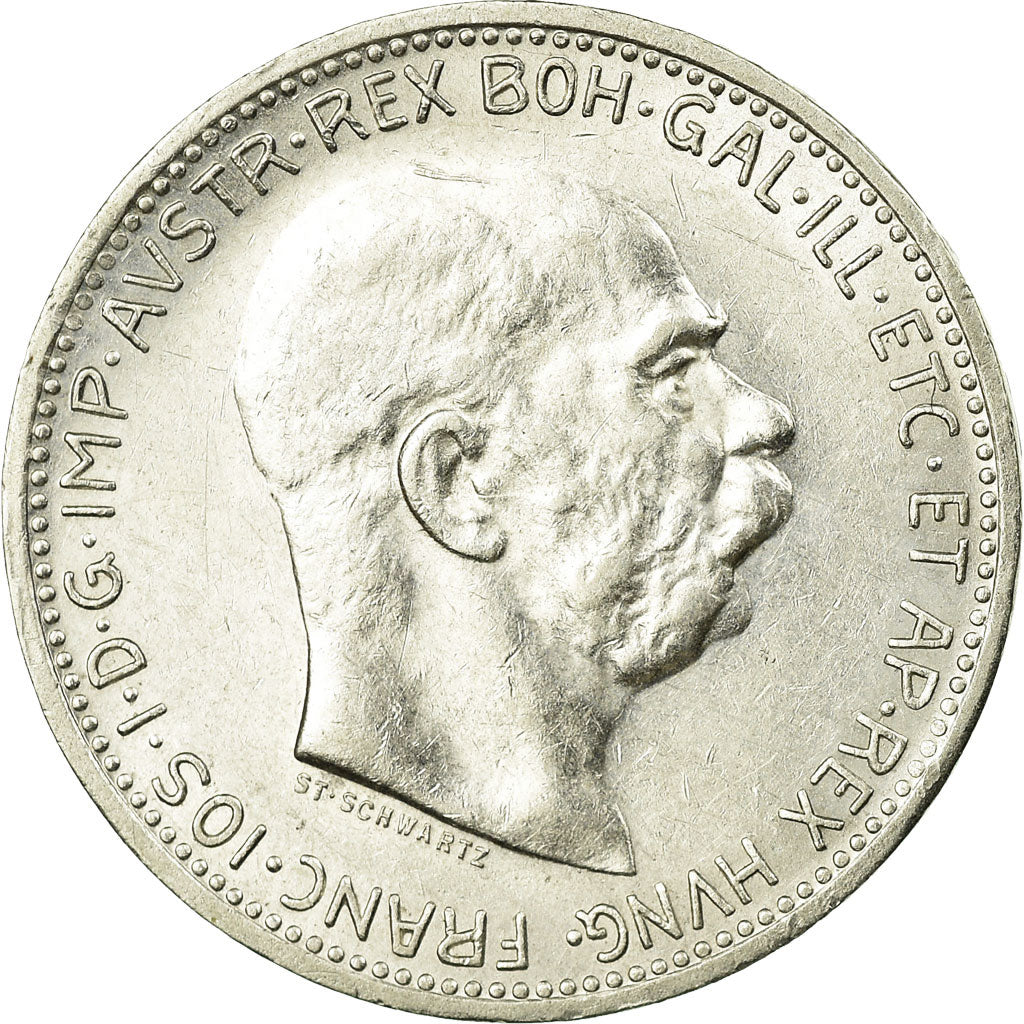 Coin, Austria, Franz Joseph I, Corona, 1914, AU(55-58), Silver, KM:2820