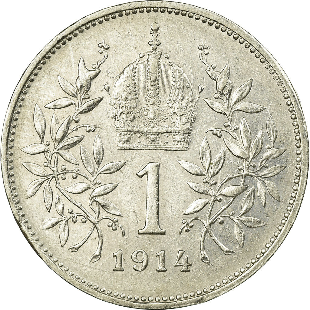 Coin, Austria, Franz Joseph I, Corona, 1914, AU(55-58), Silver, KM:2820