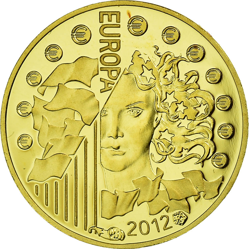 Frankrijk, Europa, 5 Euro, 2012, BE, FDC, Goud, Gadoury:EU530, KM:1851