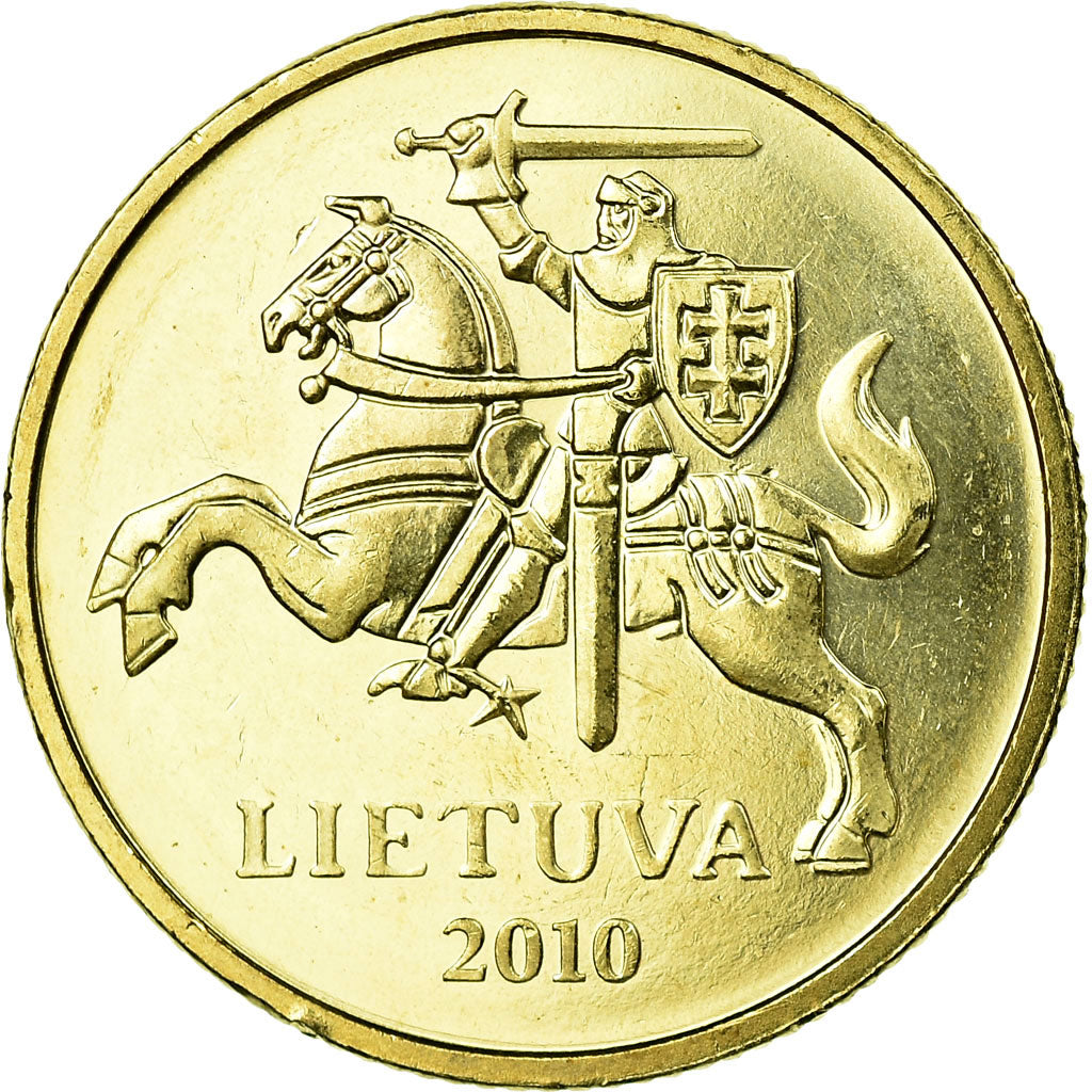 Coin, Lithuania, 20 Centu, 2010, MS(63), Nickel-brass, KM:107