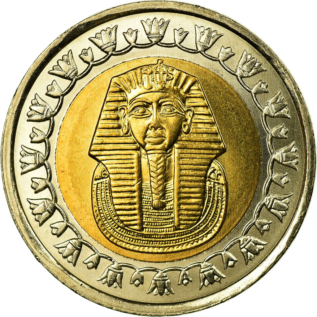 Coin, Egypt, Pound, 2005/AH1426, Cairo, MS(63), Bi-Metallic, KM:940