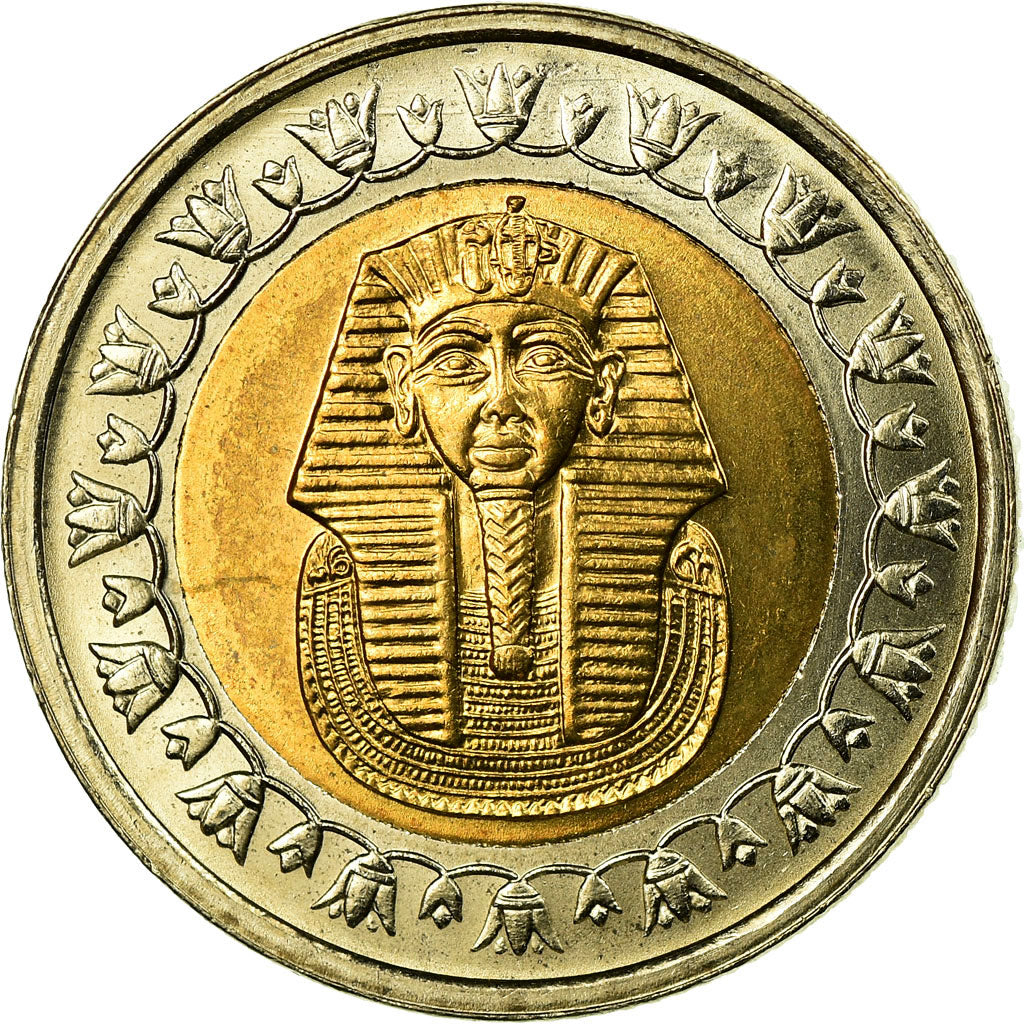 Coin, Egypt, Pound, 2005/AH1426, Cairo, MS(63), Bi-Metallic, KM:940