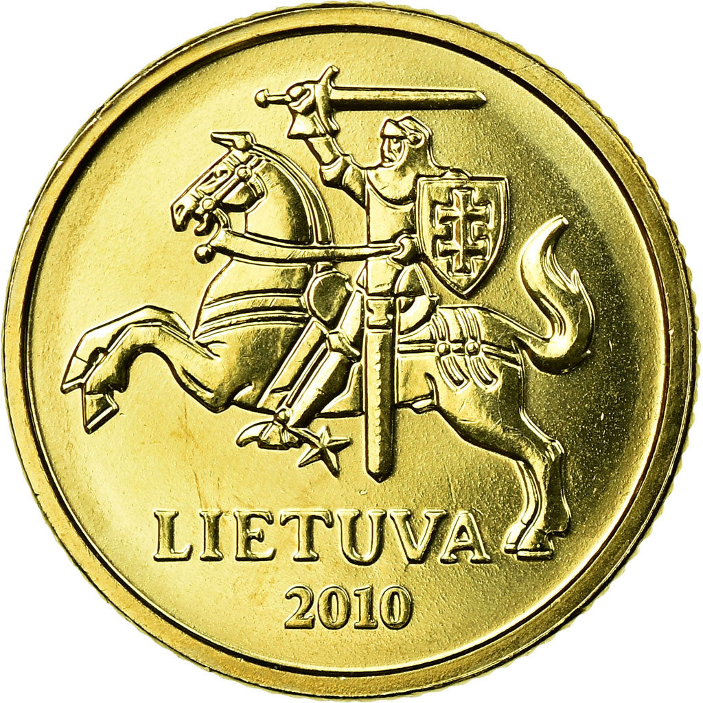 Munten, Lithouwen, 10 Centu, 2010, UNC-, Nickel-brass, KM:106