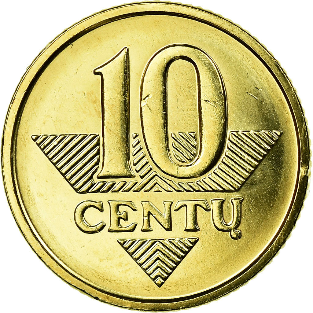 Munten, Lithouwen, 10 Centu, 2010, UNC-, Nickel-brass, KM:106