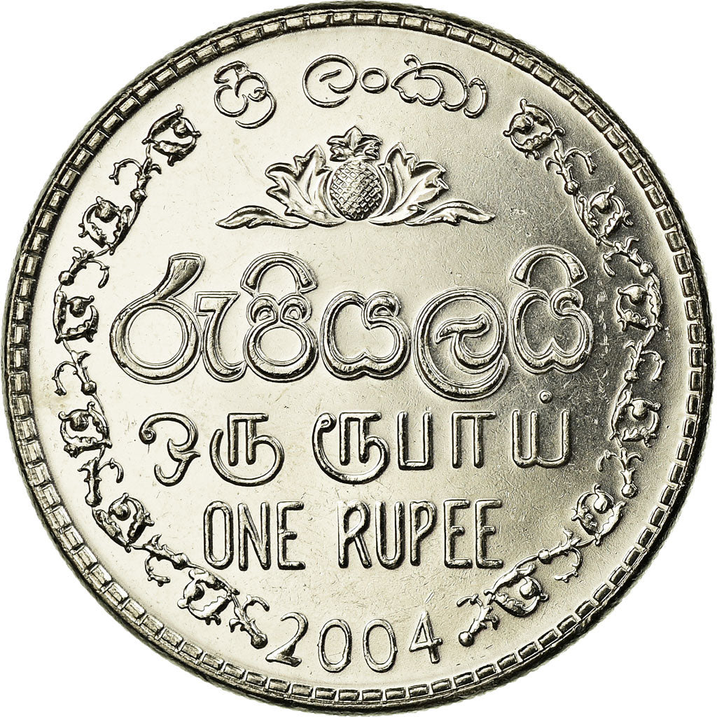 Coin, Sri Lanka, Rupee, 2004, MS(63), Nickel Clad Steel, KM:136a
