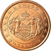 Monaco, 5 Euro Cent, 2001, MS(63), Miedź platerowana stalą, KM:169