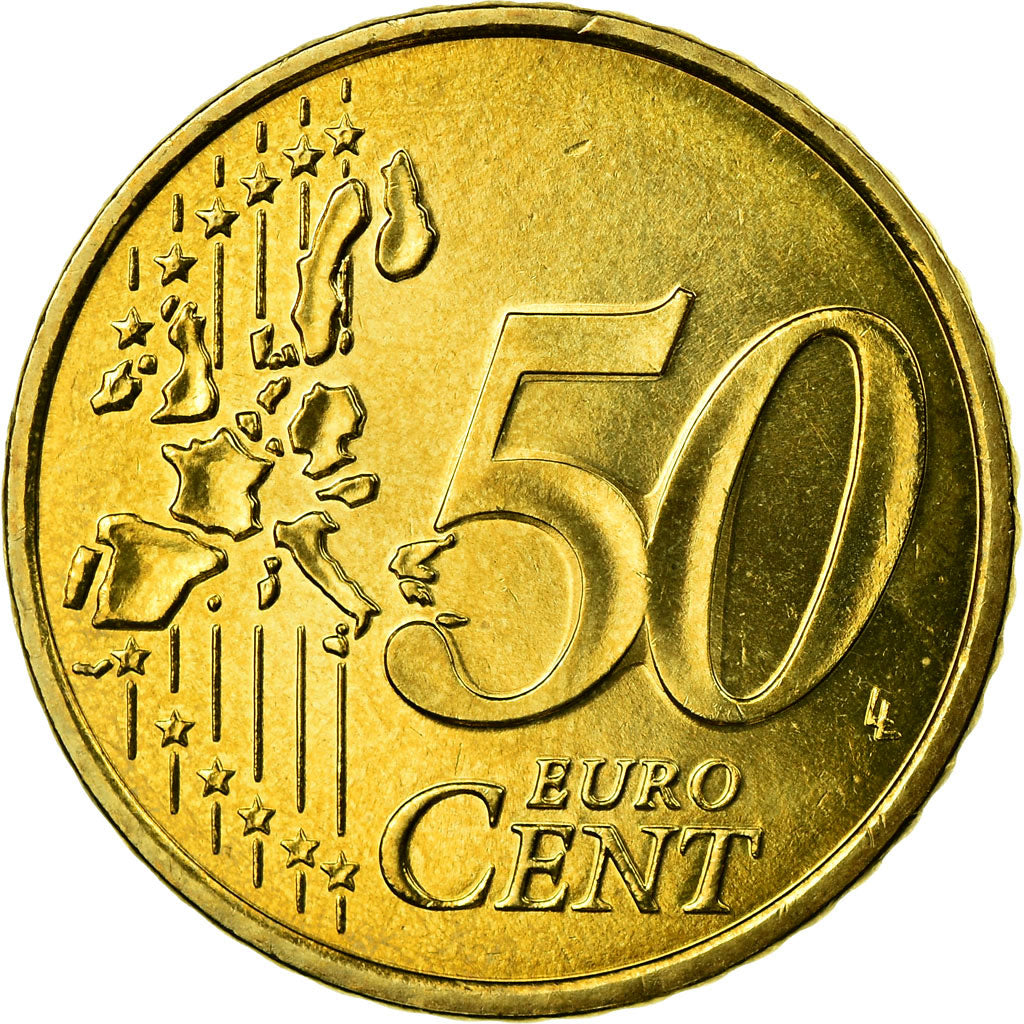 Monaco, 50 Euro Cent, 2002, SPL, Laiton, KM:172