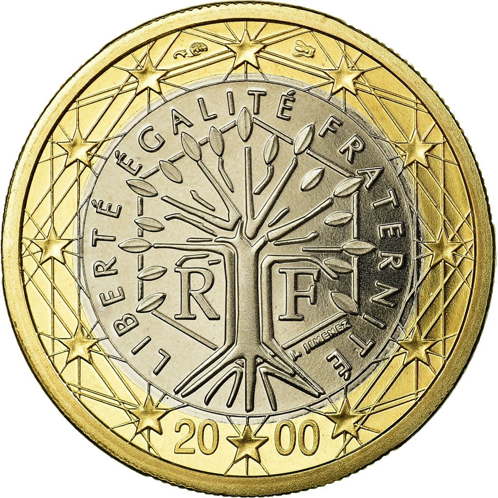France, Euro, 2000, BE, MS(65-70), Bi-Metallic, KM:1288