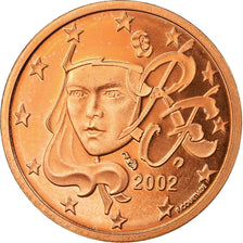 France, 2 Euro Cent, 2002, BE, MS(65-70), Copper Plated Steel, KM:1283