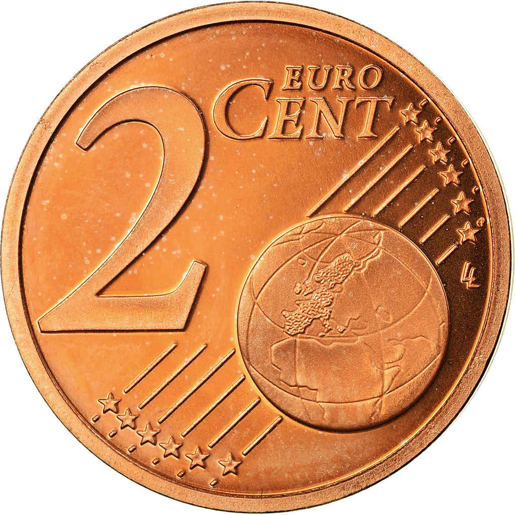 France, 2 Euro Cent, 2002, BE, MS(65-70), Copper Plated Steel, KM:1283