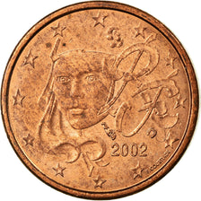 France, Euro Cent, 2002, EF(40-45), Copper Plated Steel, KM:1282