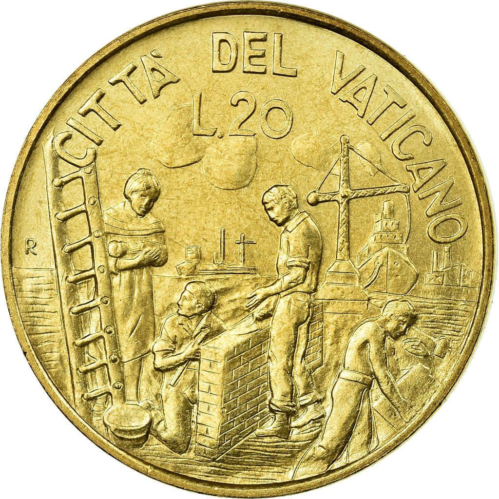 Coin, VATICAN CITY, John Paul II, 20 Lire, 1999, Rome, AU(55-58)