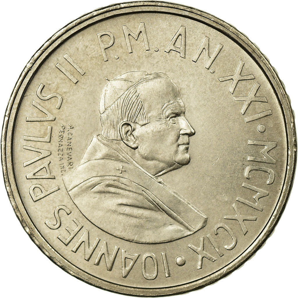 Moneda, CIUDAD DEL VATICANO, John Paul II, 100 Lire, 1999, Rome, EBC, Cobre -