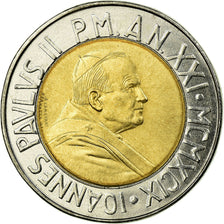 Coin, VATICAN CITY, John Paul II, 500 Lire, 1999, Rome, MS(63), Bi-Metallic