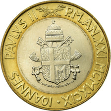 Coin, VATICAN CITY, John Paul II, 1000 Lire, 1999, Rome, MS(63), Bi-Metallic
