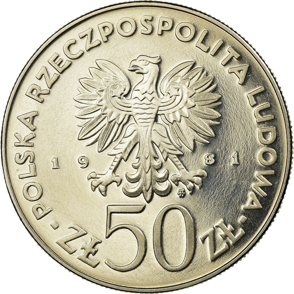 Munten, Polen, 50 Zlotych, 1981, Warsaw, PR+, Copper-nickel, KM:127