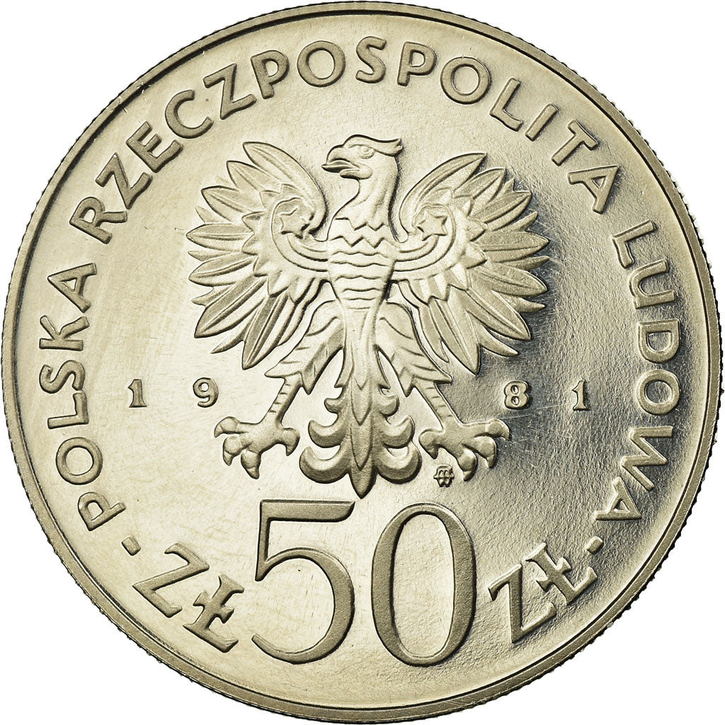 Coin, Poland, 50 Zlotych, 1981, Warsaw, MS(63), Copper-nickel, KM:122