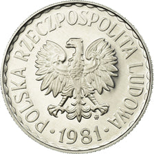 Coin, Poland, Zloty, 1981, Warsaw, MS(65-70), Aluminum, KM:49.1