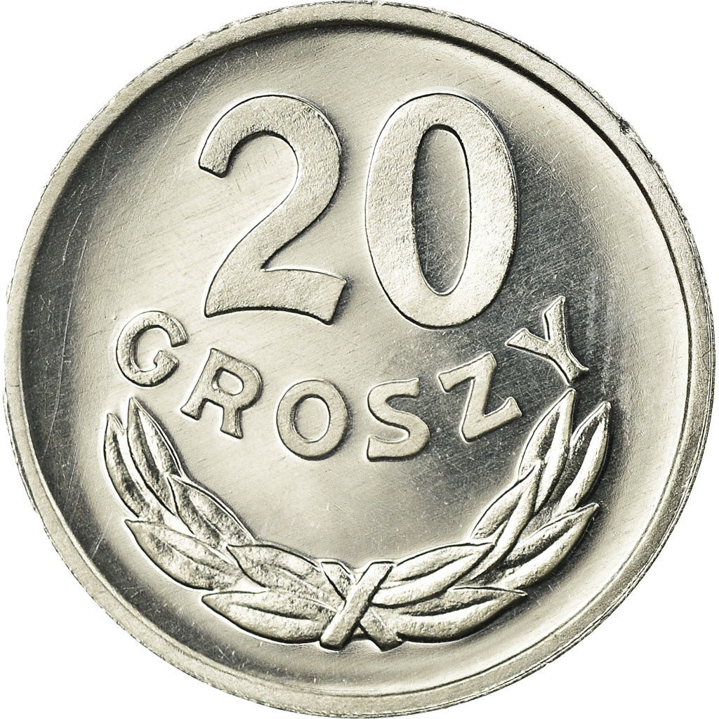 Coin, Poland, 20 Groszy, 1981, Warsaw, MS(65-70), Aluminum, KM:A47