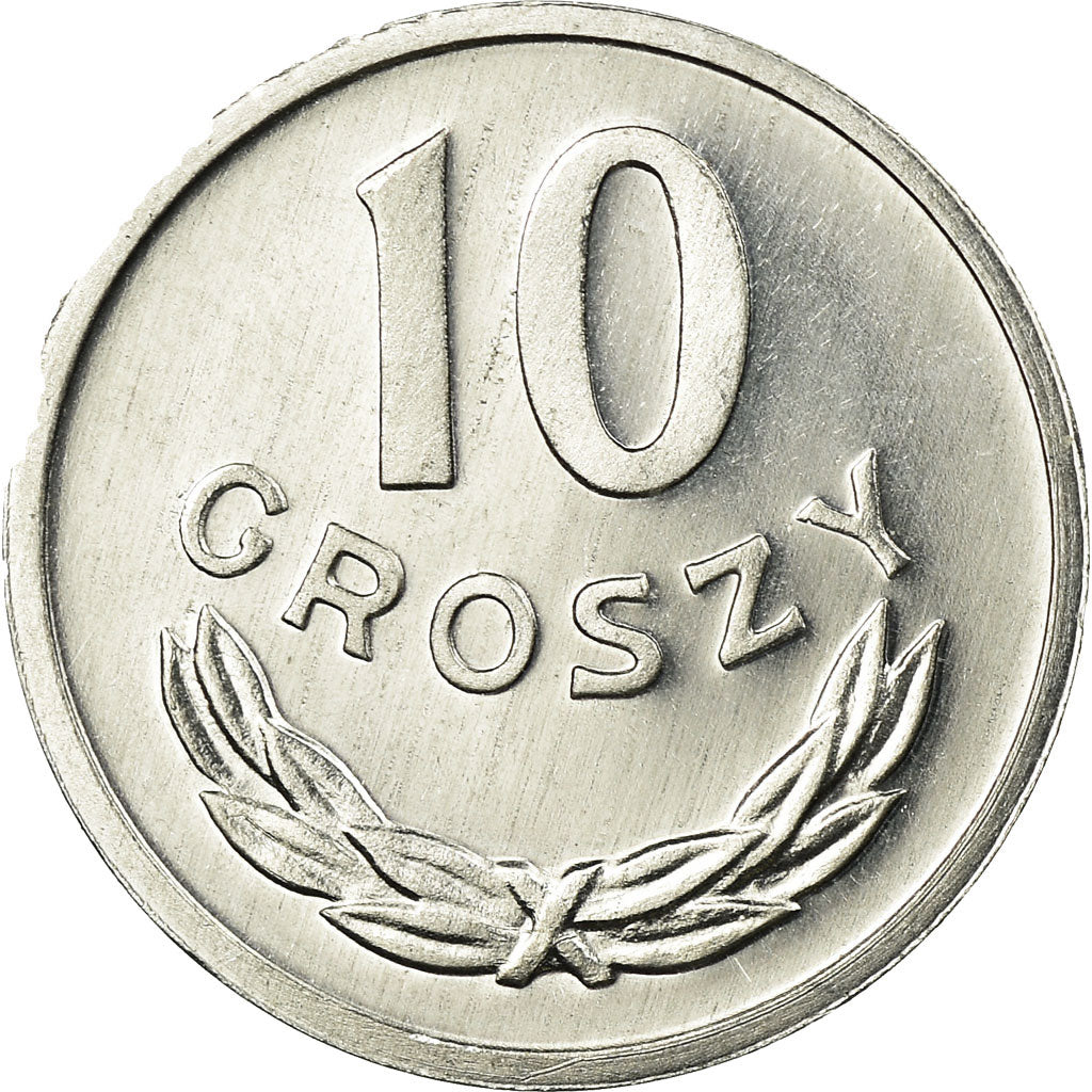 Coin, Poland, 10 Groszy, 1981, Warsaw, MS(65-70), Aluminum, KM:AA47