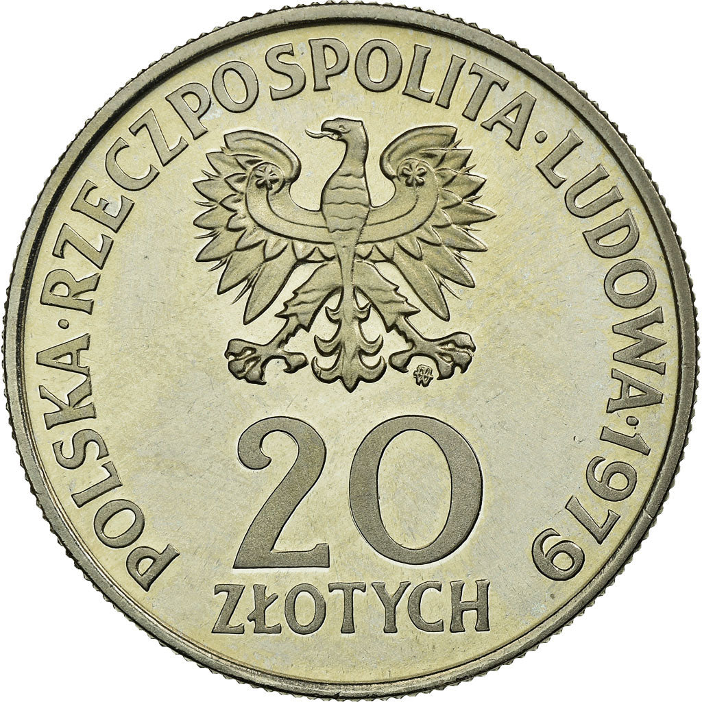 Coin, Poland, 20 Zlotych, 1979, Warsaw, AU(55-58), Copper-nickel, KM:99