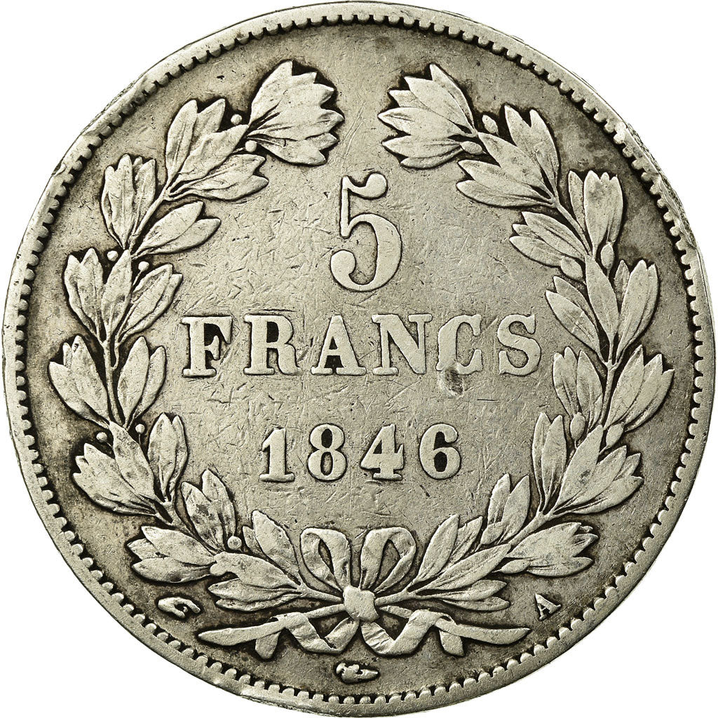 Monnaie, France, Louis-Philippe, 5 Francs, 1846, Paris, TB, Argent, Gadoury:678