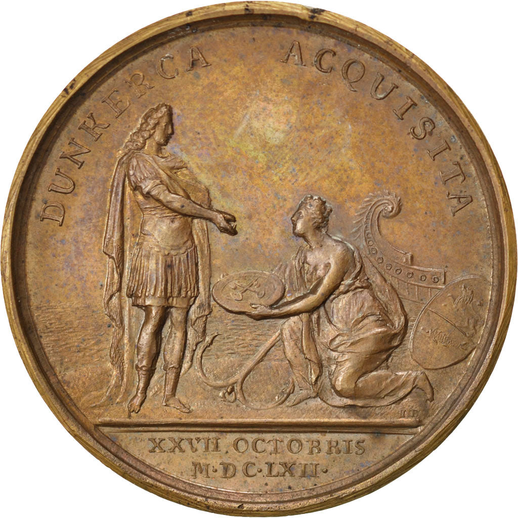 FRANCE, History, Louis XIV, Medal, AU(55-58), Mauger, Copper, 41, 30.60