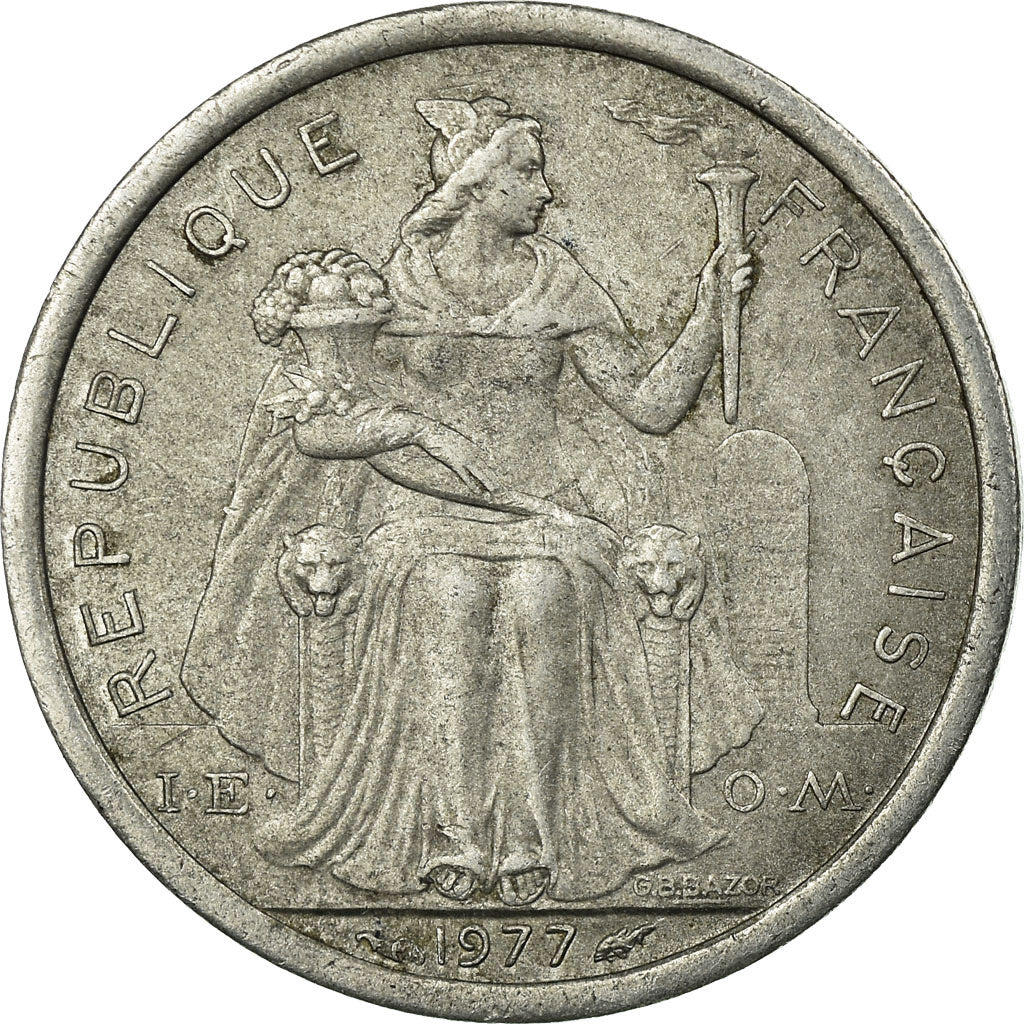 Moneta, Nowa Kaledonia, Franc, 1977, Paris, VF(30-35), Aluminium, KM:10