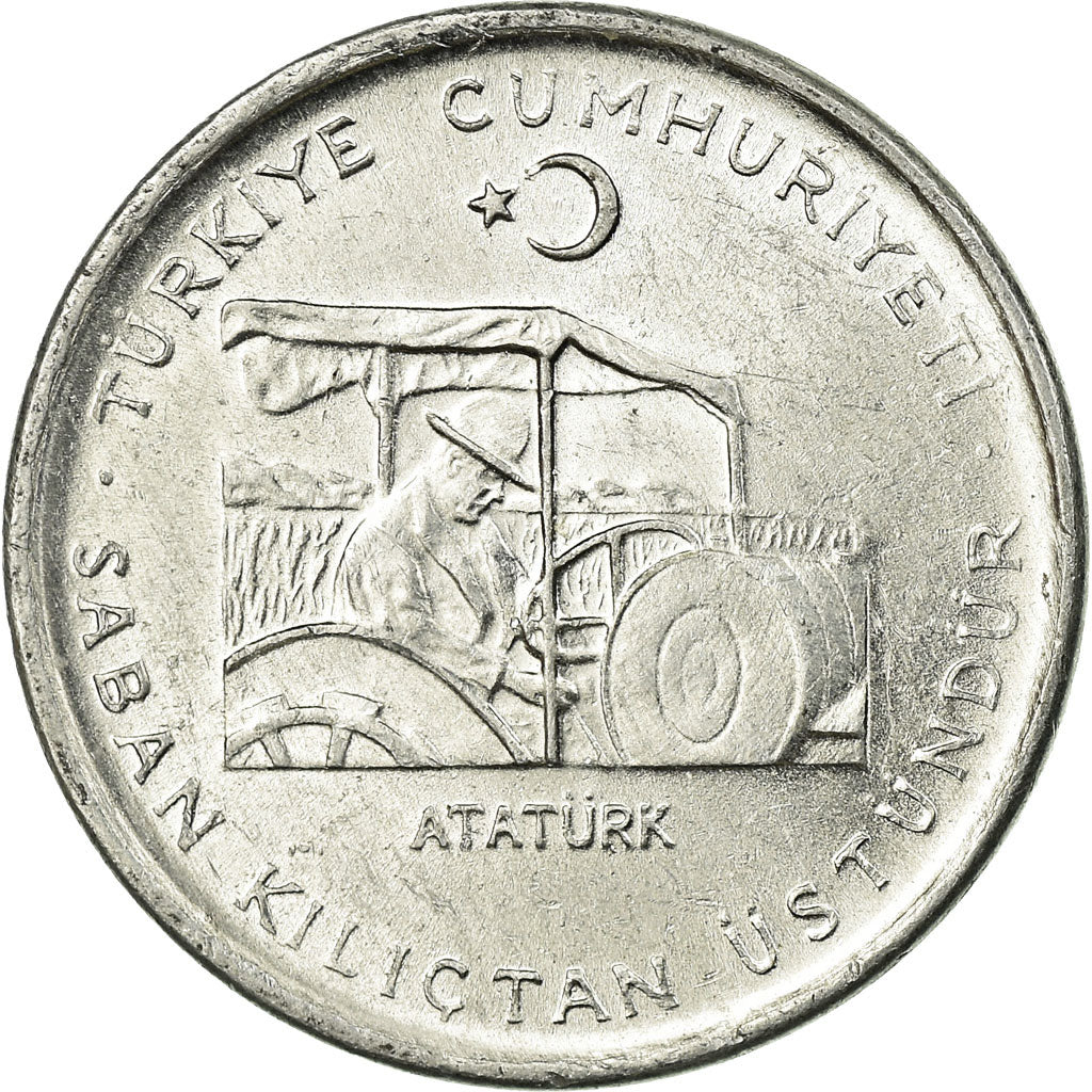 Coin, Turkey, 10 Kurus, 1975, AU(55-58), Aluminum, KM:898a
