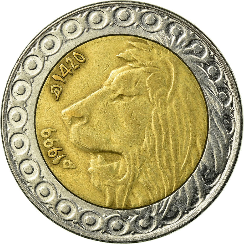 Coin, Algeria, 20 Dinars, 1999/AH1420, Algiers, EF(40-45), Bi-Metallic, KM:125