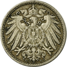 Coin, GERMANY - EMPIRE, Wilhelm II, 5 Pfennig, 1912, Karlsruhe, VF(30-35)