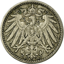 Moneta, GERMANIA - IMPERO, Wilhelm II, 5 Pfennig, 1904, Muldenhütten, MB+