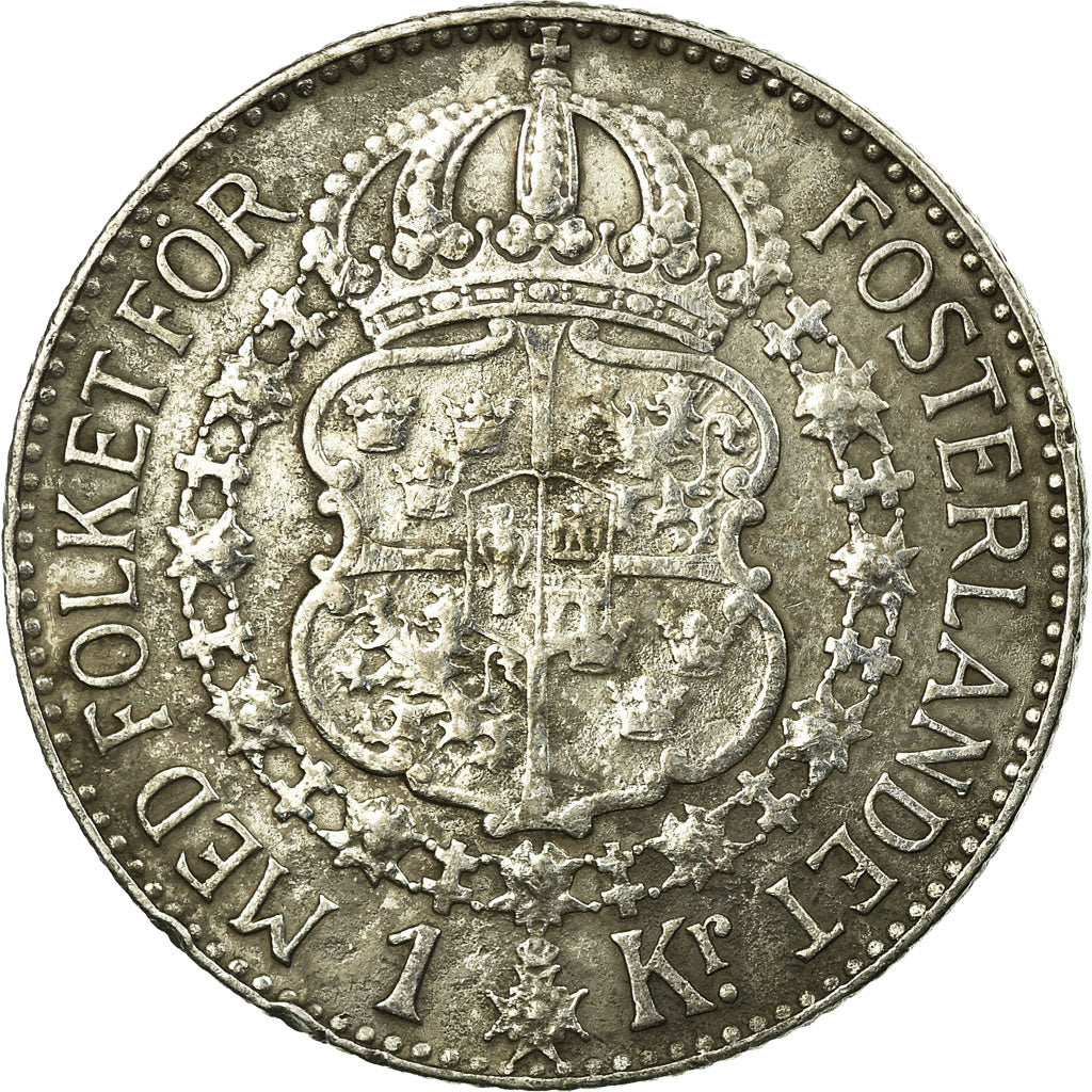 Coin, Sweden, Gustaf V, Krona, 1939, VF(20-25), Silver, KM:786.2