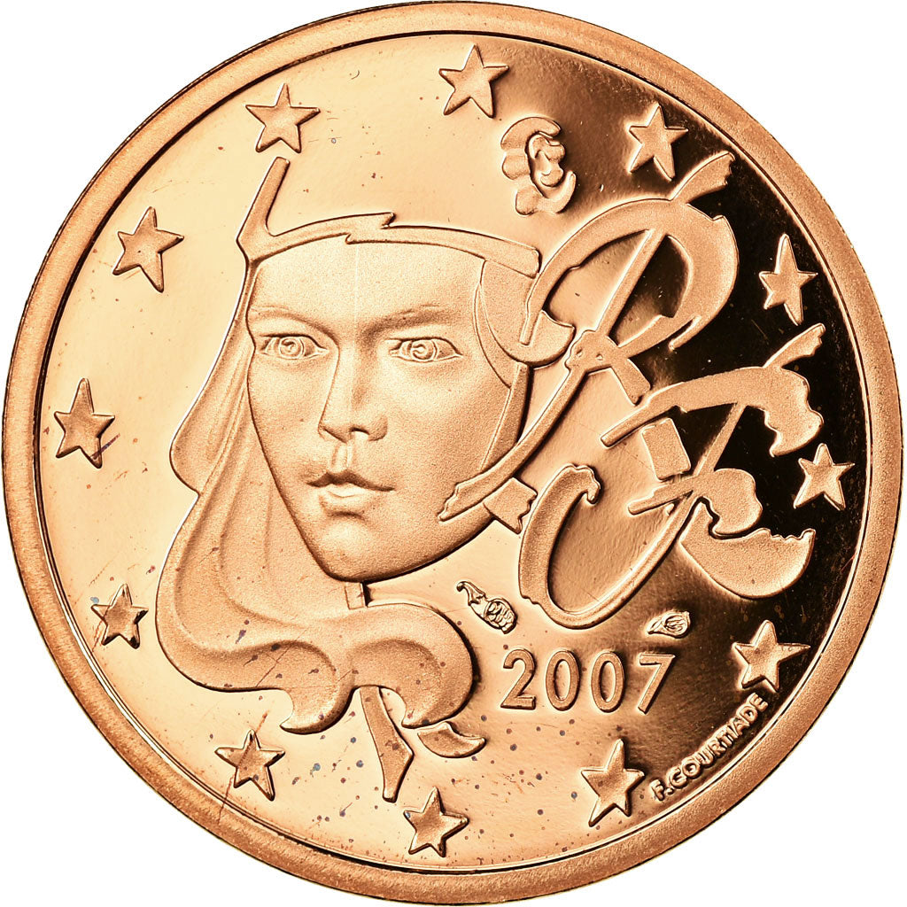 Frankrijk, 5 Euro Cent, 2007, BE, FDC, Copper Plated Steel, KM:1284