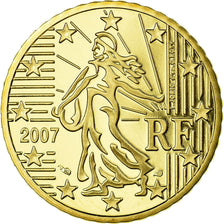 France, 50 Euro Cent, 2007, BE, MS(65-70), Brass, KM:1412