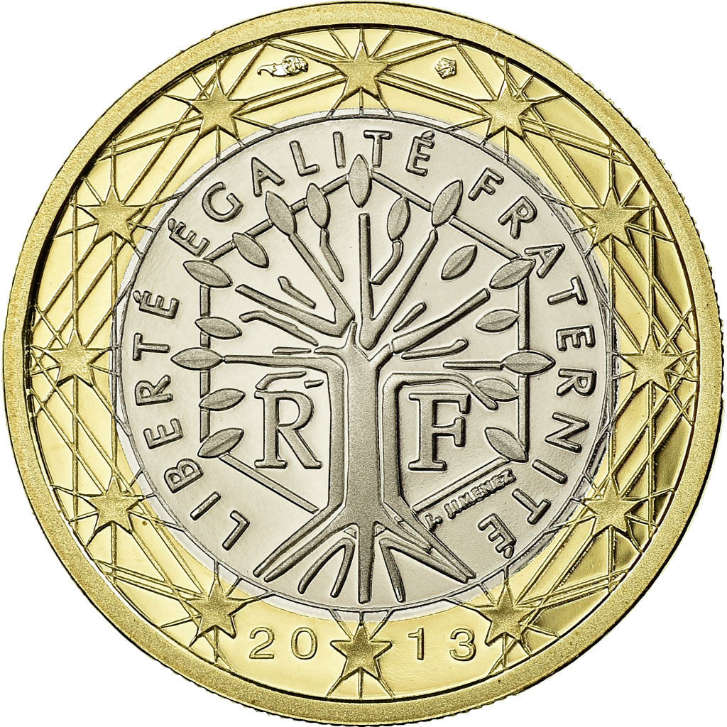 France, Euro, 2013, BE, MS(65-70), Bi-Metallic, KM:1413