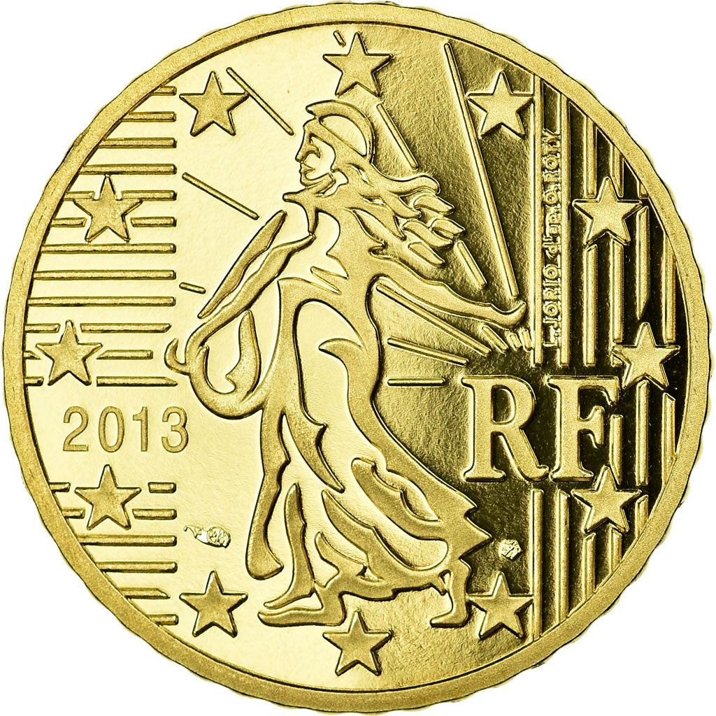 France, 50 Euro Cent, 2013, BE, MS(65-70), Brass, KM:1412