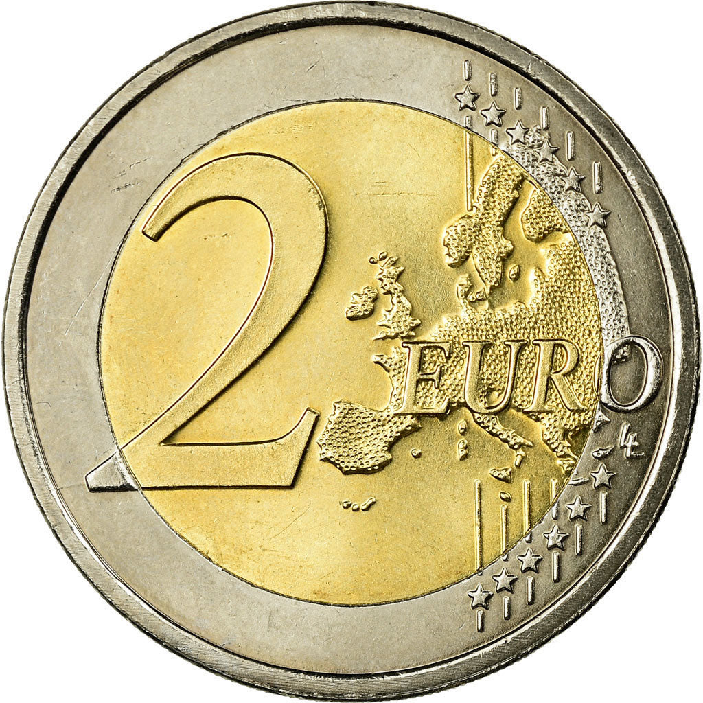 Netherlands, 2 Euro, Traité de Rome 50 ans, 2007, MS(65-70), Bi-Metallic