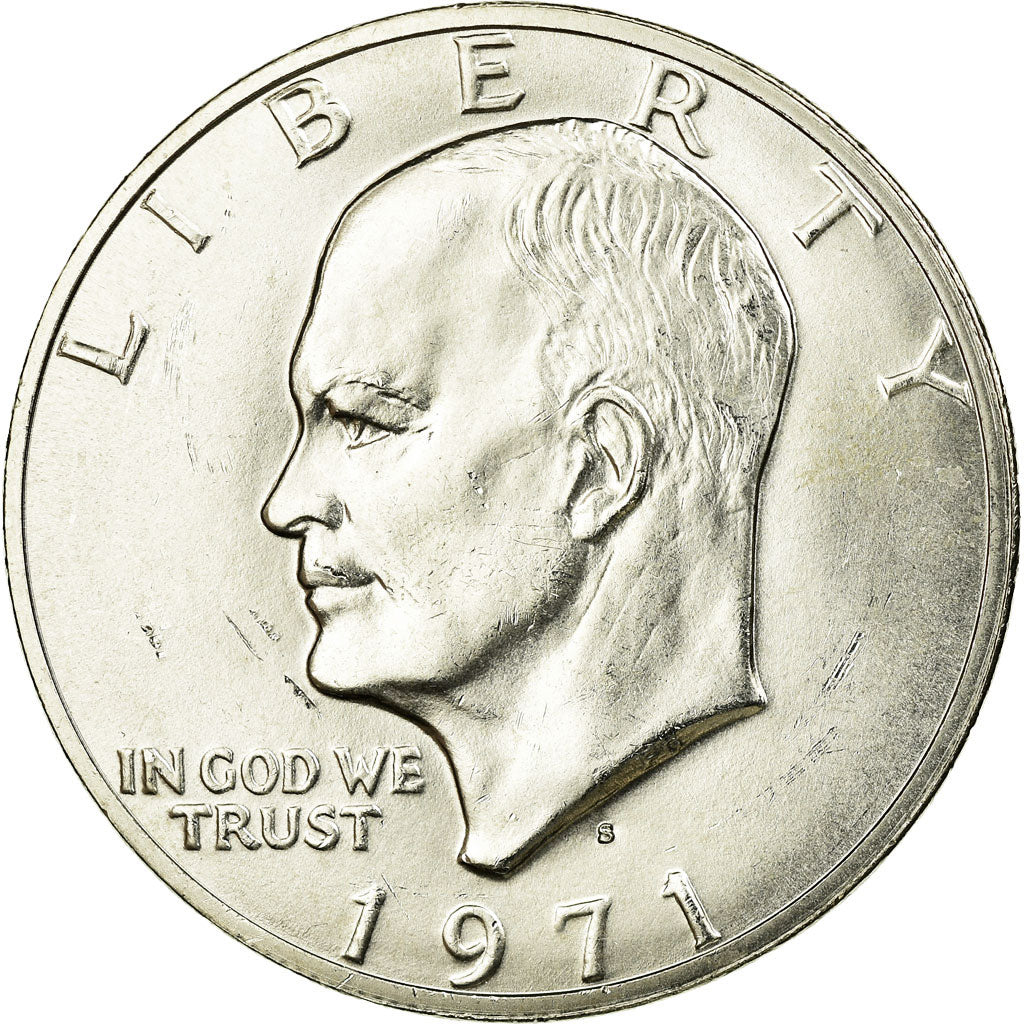 Coin, United States, Eisenhower Dollar, Dollar, 1971, U.S. Mint, San Francisco