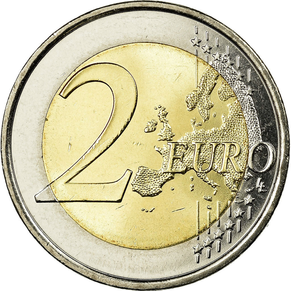Spain, 2 Euro, Grotte d'Altamira, 2015, Colorised, MS(63), Bi-Metallic