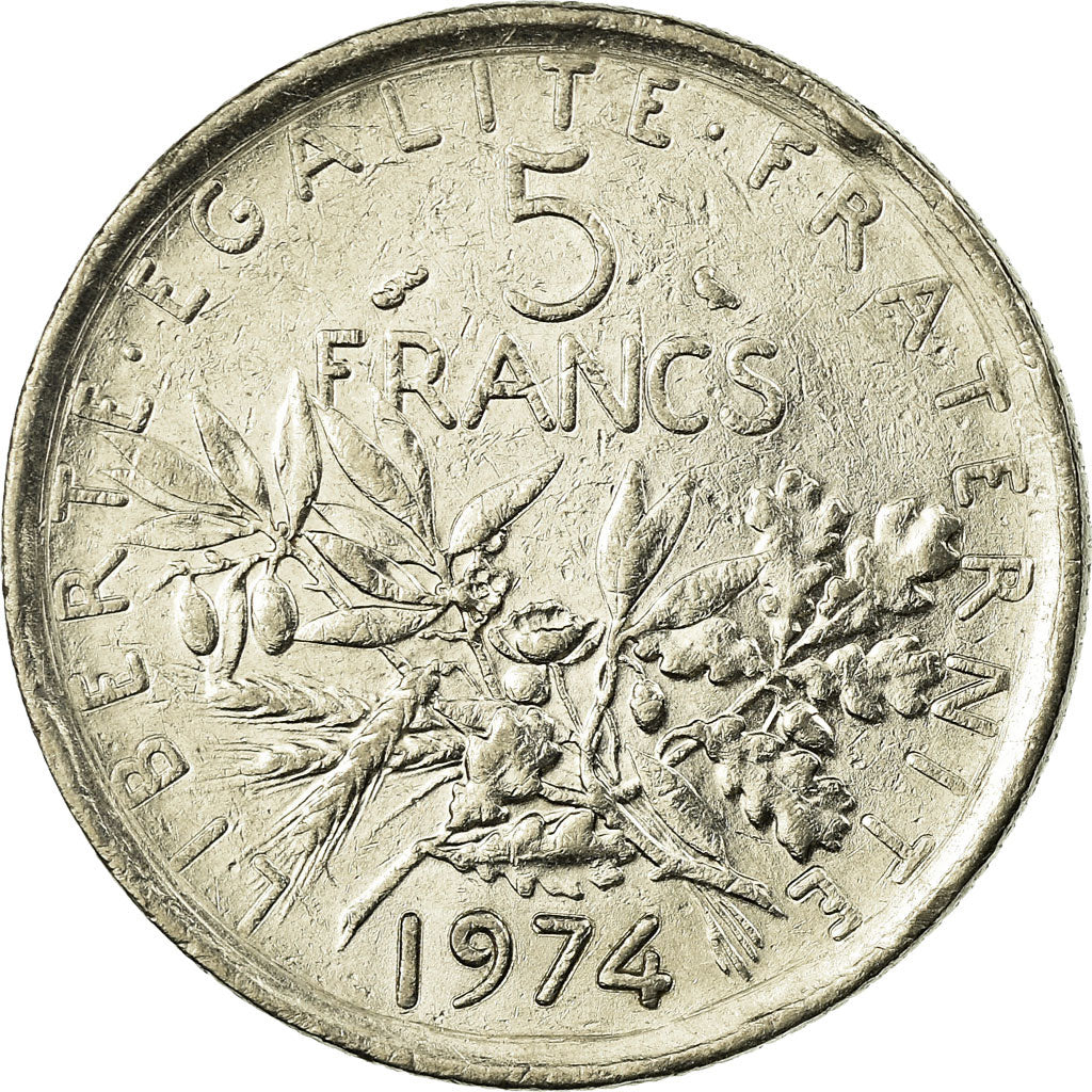 Coin, France, Semeuse, 5 Francs, 1974, Paris, VF(30-35), Nickel Clad