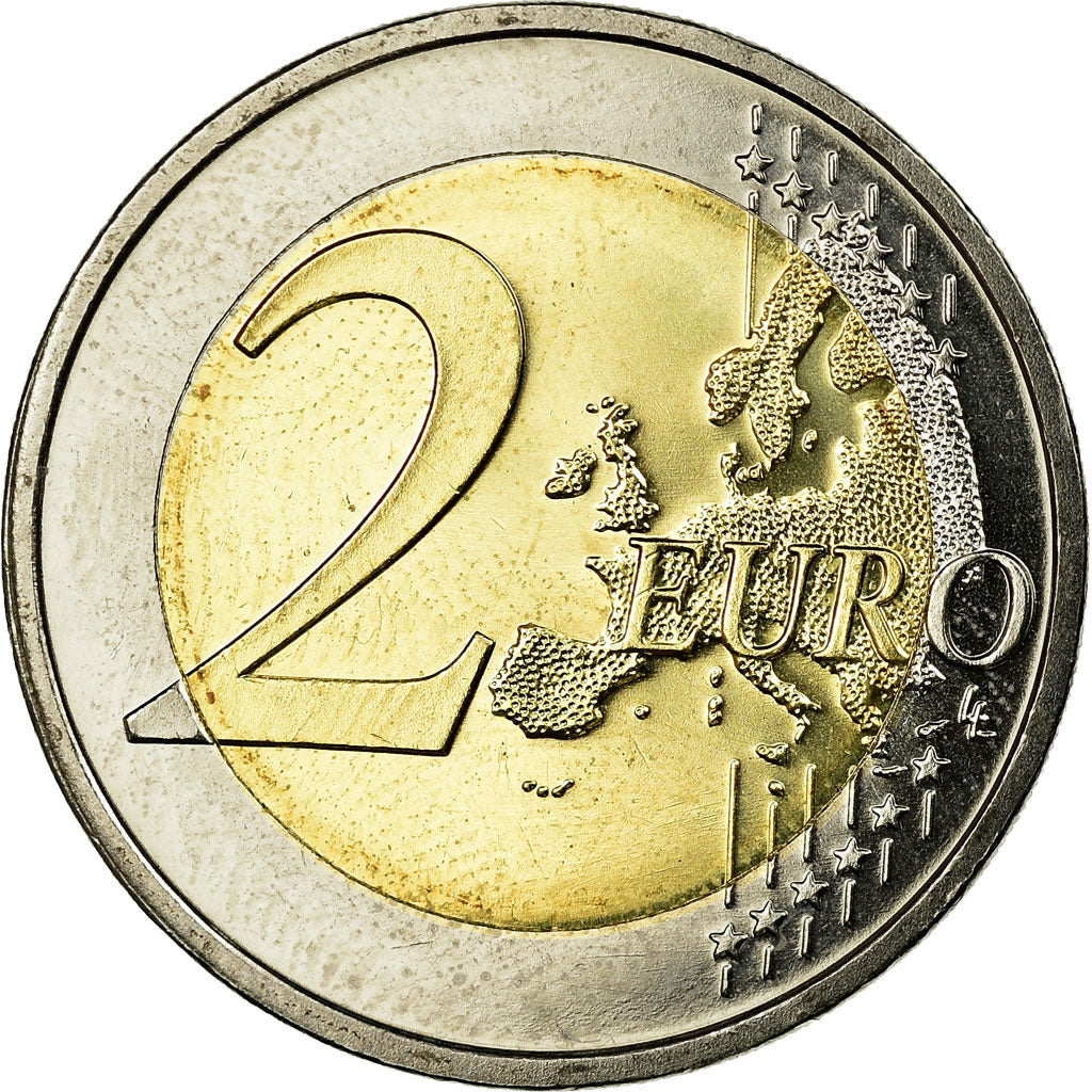 Latvia, 2 Euro, Riga, 2014, Colorised, MS(63), Bi-Metallic