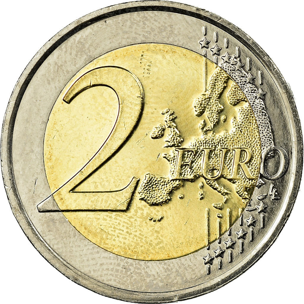 Netherlands, 2 Euro, Willem-Alexander, Beatrix Prinses, 2014, Colorised, MS(63)