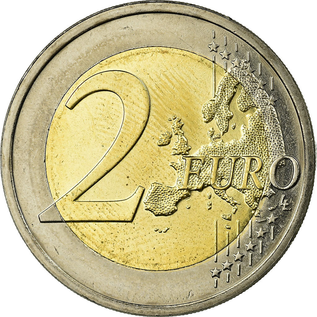 Finland, 2 Euro, Tove Jansson, 2014, Colorised, MS(60-62), Bi-Metallic