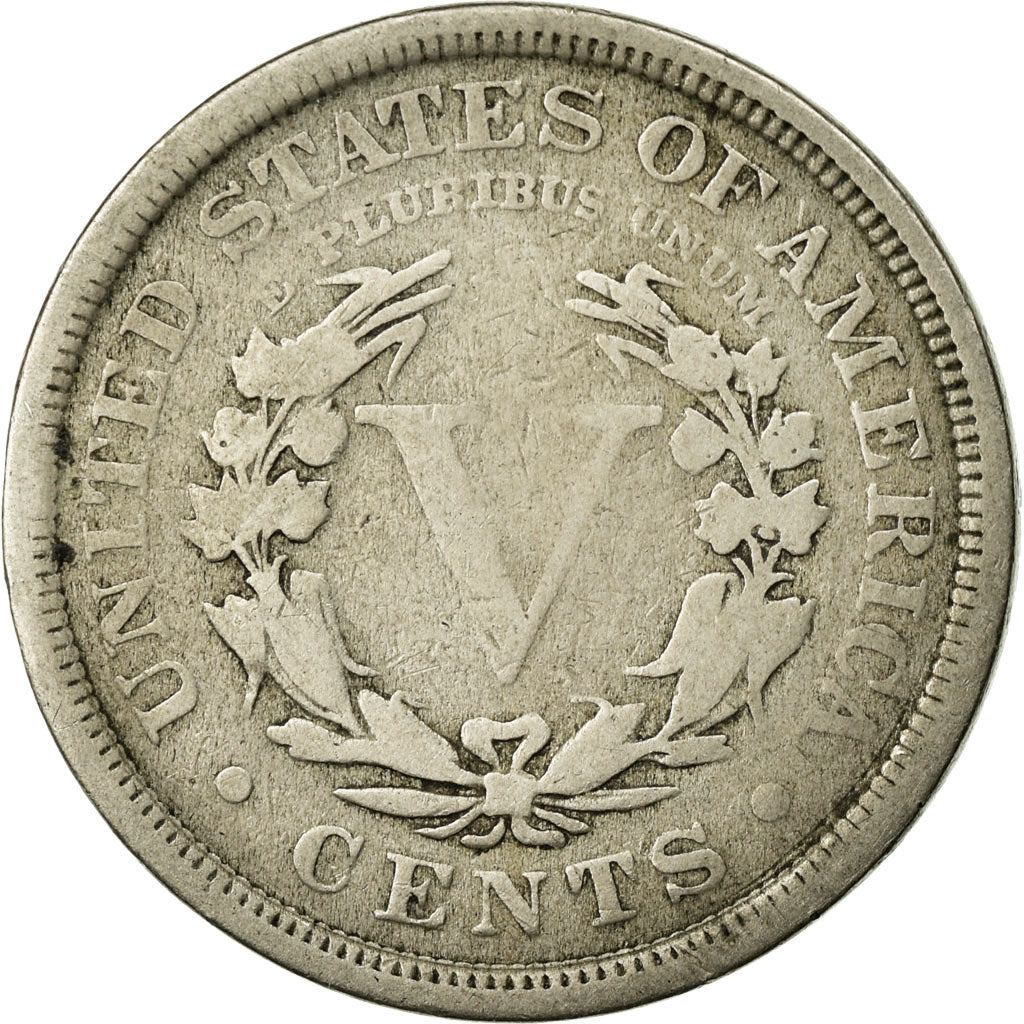 Coin, United States, Liberty Nickel, 5 Cents, 1908, U.S. Mint, Philadelphia